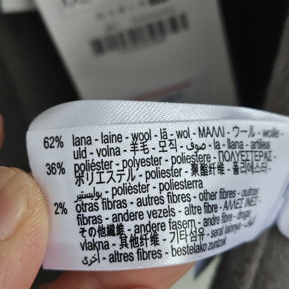 NWT ZARA DOUBLE FACED FITTED Wool Blend BLAZER XXL Gray Pockets Coat - Picture 6 of 10